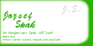 jozsef spak business card